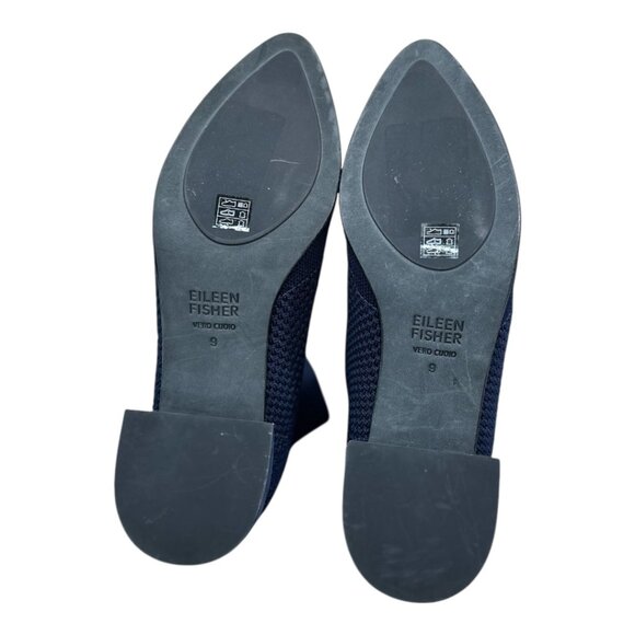 Eileen Fisher Honey Stretch Knit Ankle Booties- Size 9 - Navy Blue - Picture 4 of 12